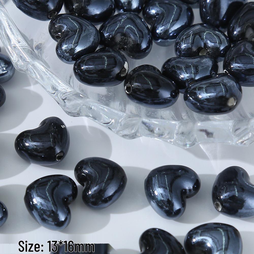 3D Ceramic Panda Heart Flower Beads for DIY Bracelets