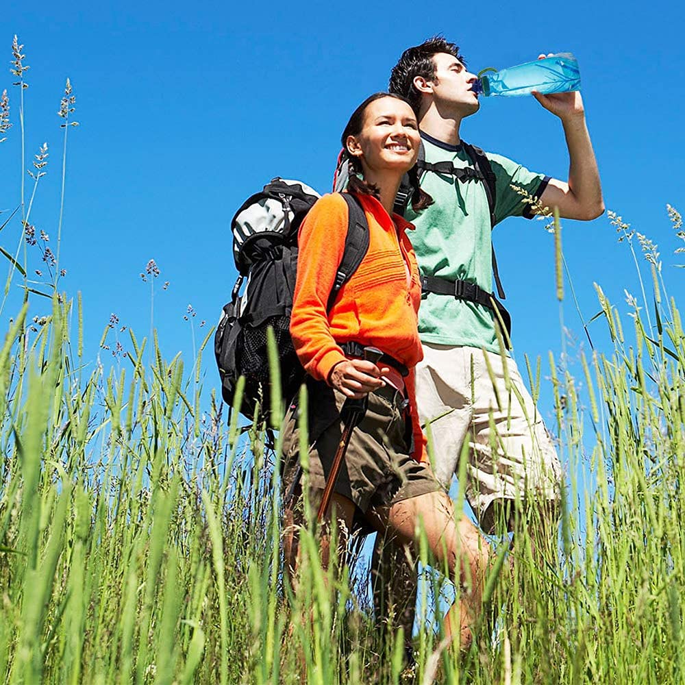 700 Ml Foldable Water Bottles Reusable Water Bottle Foldable Drinking Bottle Bag for Hiking, Adventure, Travel Pack of 4