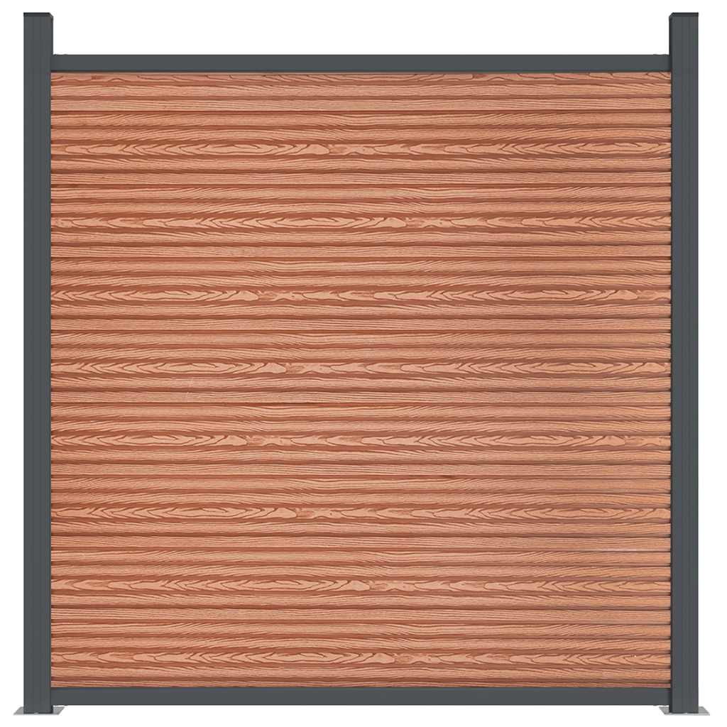 Fence Panel Brown 699 X 186 Cm WPC