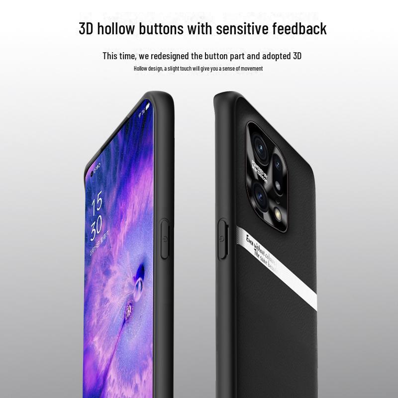 Husa de protectie pentru telefon din piele lichida pentru OPPO Find X5 Pro, anti-cadere, dintr-o bucata.