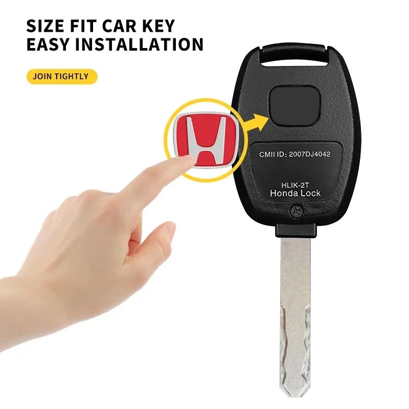 13mm 5/10pcs Car Key Badge Emblem Replacement Car Key Stickers For Honda Civic Accord Fit CRV Jazz Odyssey Insight Legend HRV aja256