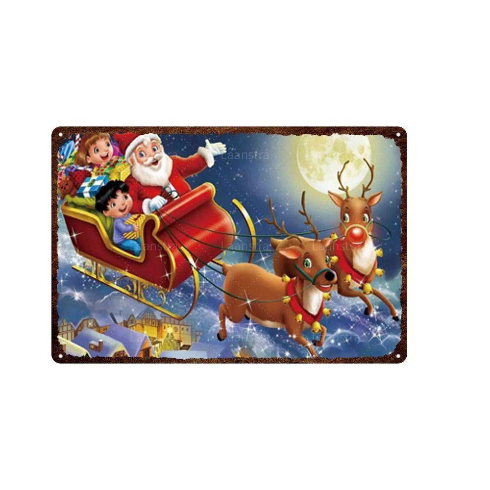 Metal Sign Halloween Cats Pumpkins Wall Decor 20x30 Cm