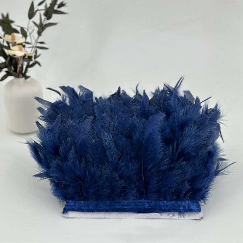 10-15cm Coffee Turkey Feather Trim Feathers Fringe Ribbon DIY Sewing Clothing Handwork Wedding Dress Crafts Party Decorations