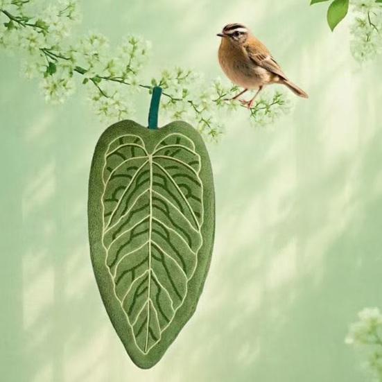 Blattform Handtuch Saugfähiges Handtuch mit Aufhängeschlaufe Dekoratives Grünes Blatt Handtuch zum Händetrocknen Küche Badezimmer Verwendung