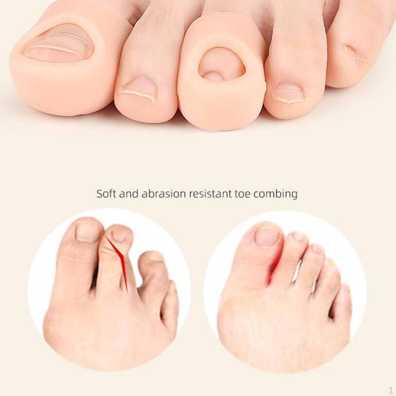 

4Pcs Toe Cap Protectors Sleeves Bunion Cushions Covers for Running Standing Women Men Skin