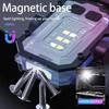 Mini LED Keychain Light Portable Magnetic EDC Flashlight Outdoor Camping Fishing Emergency Work Hat Clip Lamp With Fingertip Gyro