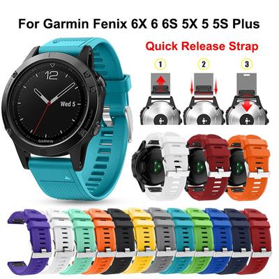 Schnellverschlussarmband aus Silikon für Garmin Fenix ​​6 6S 6X Pro 5X 5 5S 3 3HR Forerunner 935 945