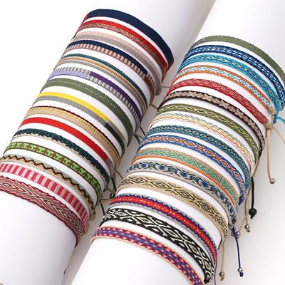 1Pcs Bohemian Ethnic Ribbon Handwoven Bracelet