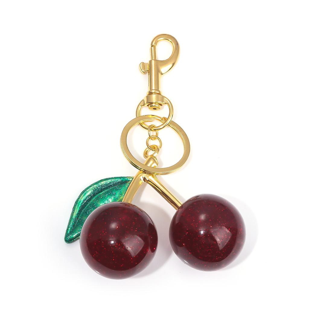 Tree Resin Cherry Keychain For Women Gifts With Creative Car Decorals And Fashion Style