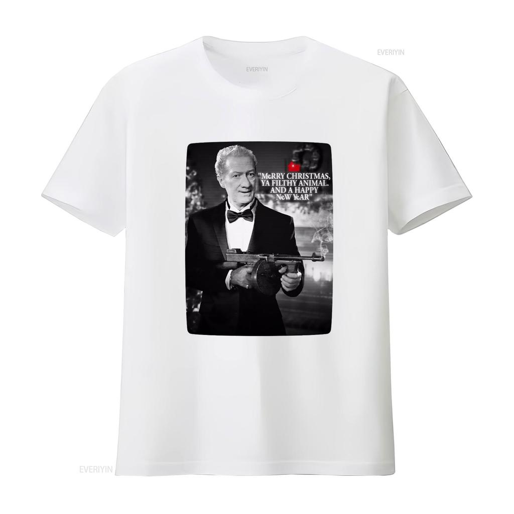 Home Alone Merry Christmas You Filthy Animal Happy New Year T Shirt 9910 Vintage Washed Homme Casual Stylish Designer Clothes