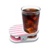 Clip-On Drink Holder for Chair, Portable Cup Holder for Beach Chair Patio Table, Striped Outdoor Clamp On Beverage Caddy for Pool Cruise