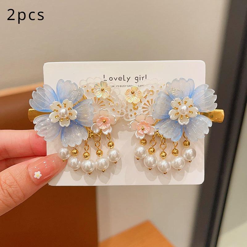 2pc Cute Women's Boutique Hair Accessories Resin Sweet Cute Hair Clips Suitable for Girls' Daily Activities Wear Elegant Hairpin