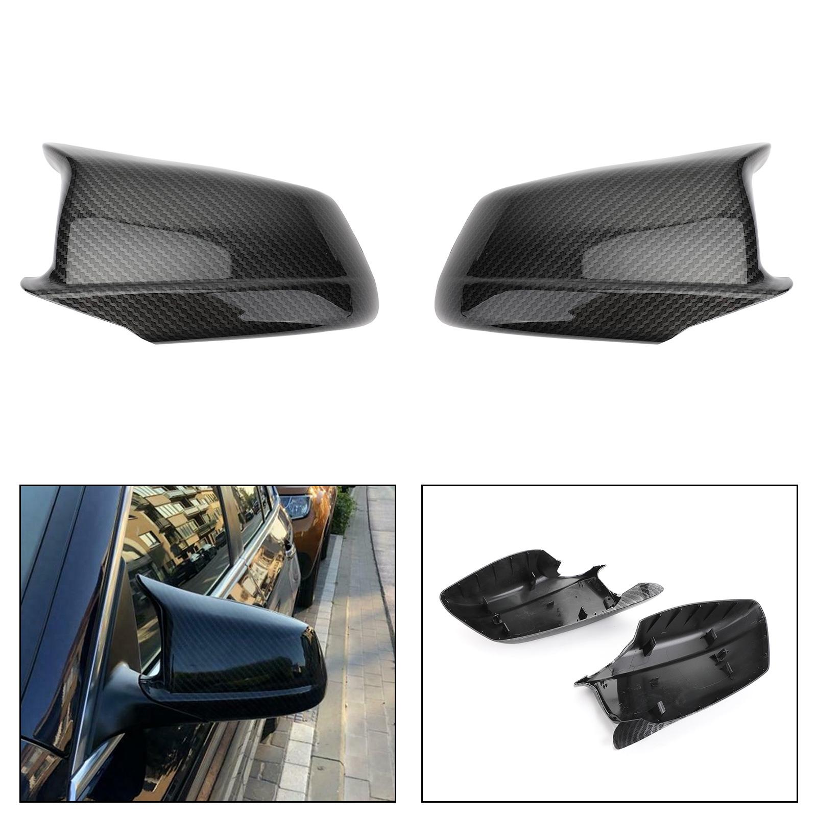 Door Side Wing Mirror Cover Cap Carbon For BMW 5 Series F10/F11/F18 2011-2013