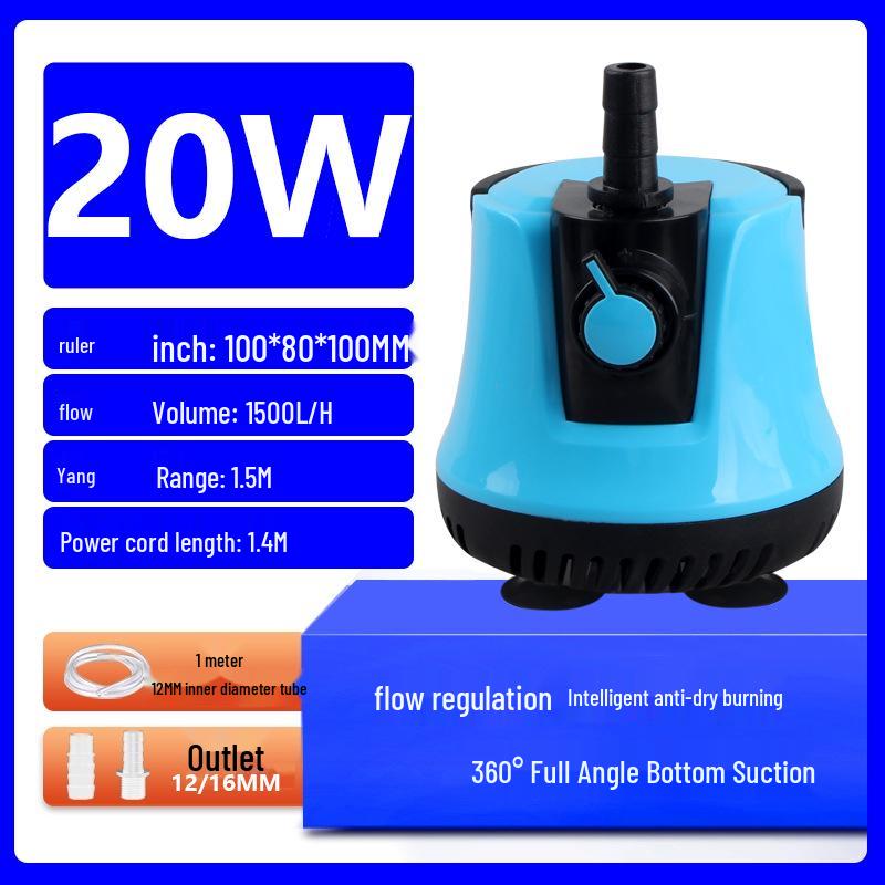 Leise Tauchpumpe für Aquarien und Schildkrötenbecken - Effiziente Wasserzirkulation und Kotabsaugung