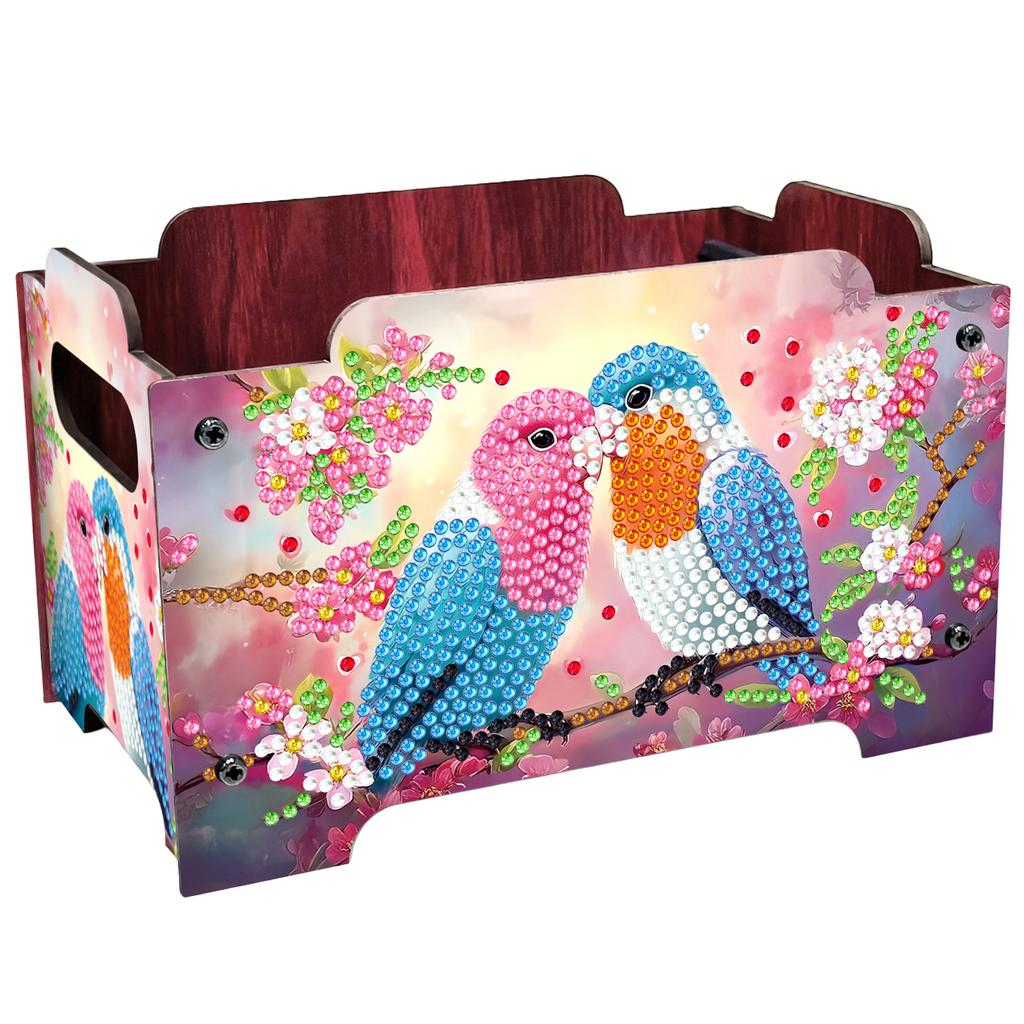 DIY Diamond Painting Rhinestones Decorative Storage Box Crystal Mosaic Storage Container Handmade Storage Clutch for Home Decor