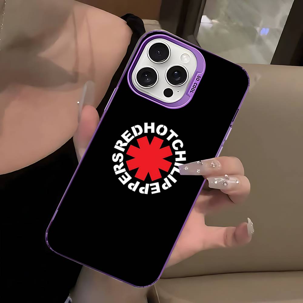 Red Hot Chili P-Peppers Band Phone Case Color Silver Shell For IPhone 17 16 15 14 13 12 11 Pro Max Plus