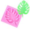 1 Uds. Molde de silicona con forma de hoja de Monstera de 3 tamaños, molde de silicona para decoración de pasteles y Fondant, hojas decorativas hechas a mano, dulces de Chocolate