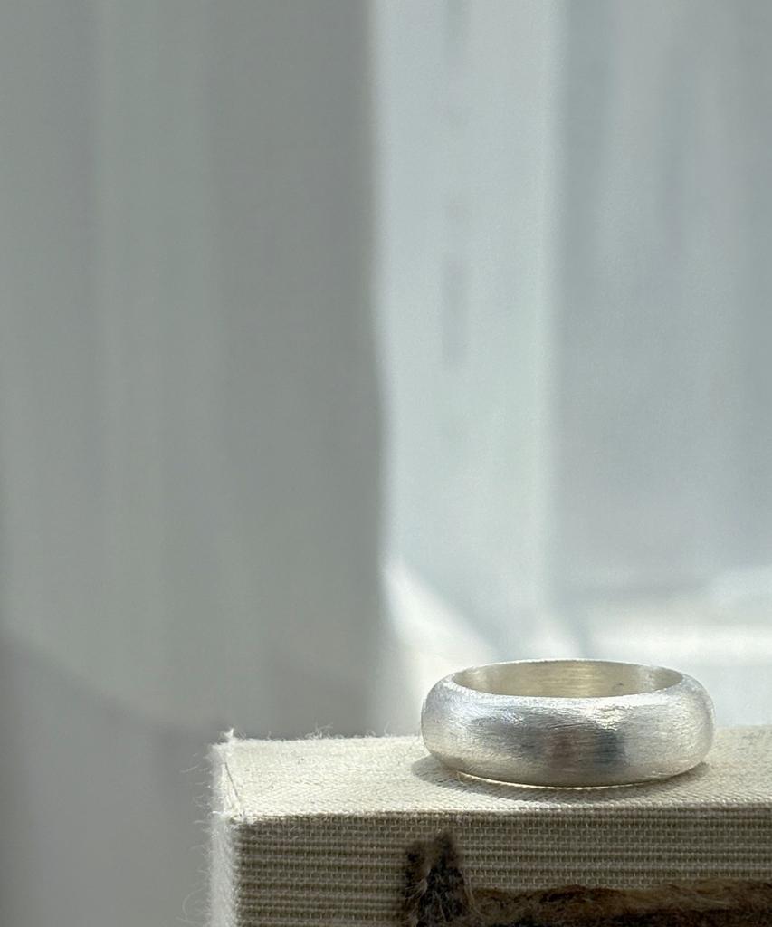 Baradu 925 Round Bold Ring - Matte