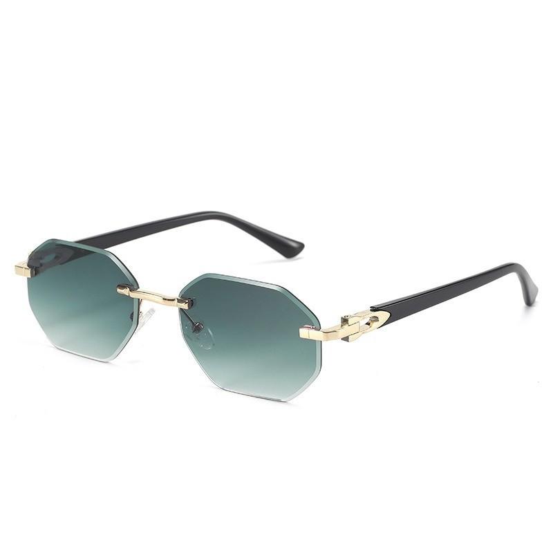Geometric Square Frame Sunglasses With Uv400 Protection For Outdoor Activities