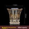 Hand-Painted Gold Crystal Whiskey Tumbler