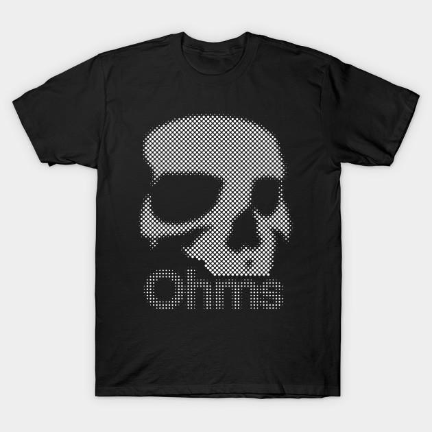 

Мужская черная футболка с принтом Deftones Ohms Белая Печать на трансферной бумаге без вырезания Хлопковая футболка S чёрный