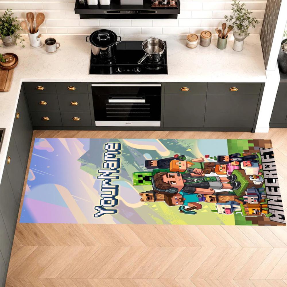 Minecraft Customize Your Name Kitchen Rug Runner Rug Laundry Mat Hallway Entryway The Best Gift Choice