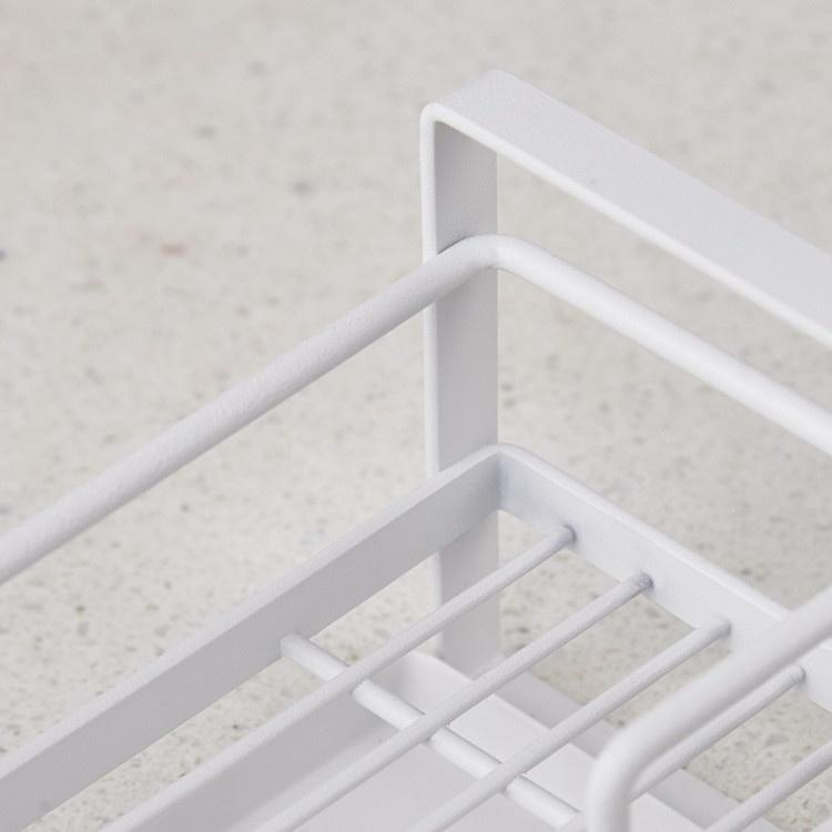 Iron Storage Rack Kitchen Bathroom Sink Sponge Drain Rack Desk Organize Box