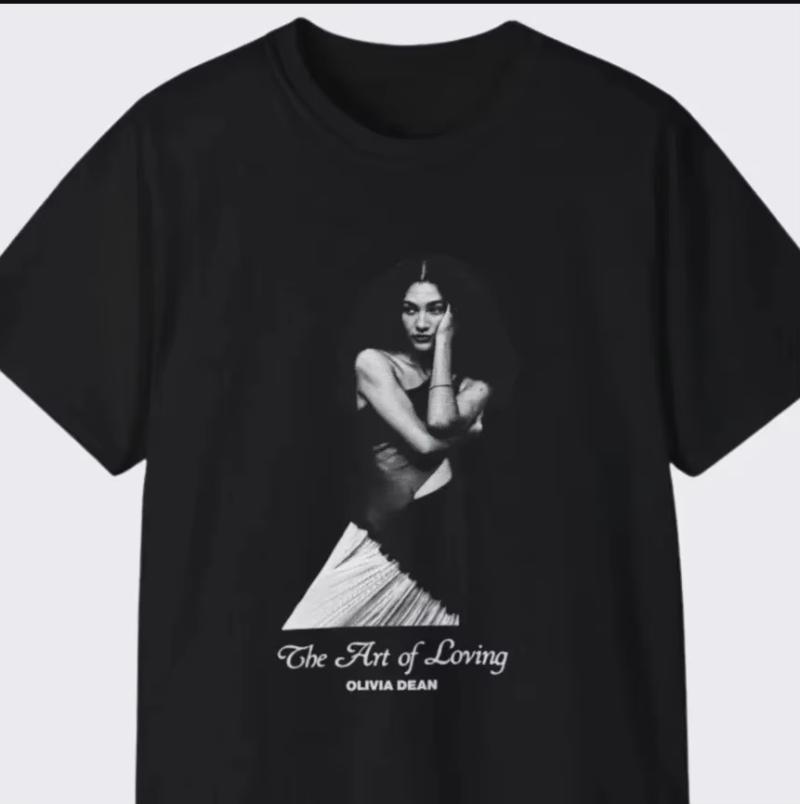 Olivia Dean Merchandise The Art of Loving LIVE Concert Printed Tshirt Cotton Loose Fitting Unisex Streetwear Shirt Yk Top