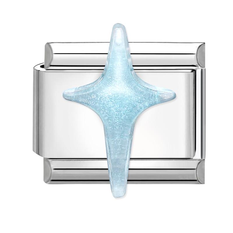 Fashion Starfish Sea Shell Whale Jellyfish Blue Italian Charm Links Fit 9mm Stainless Steel Bracelet Women Jewelry DIY Making