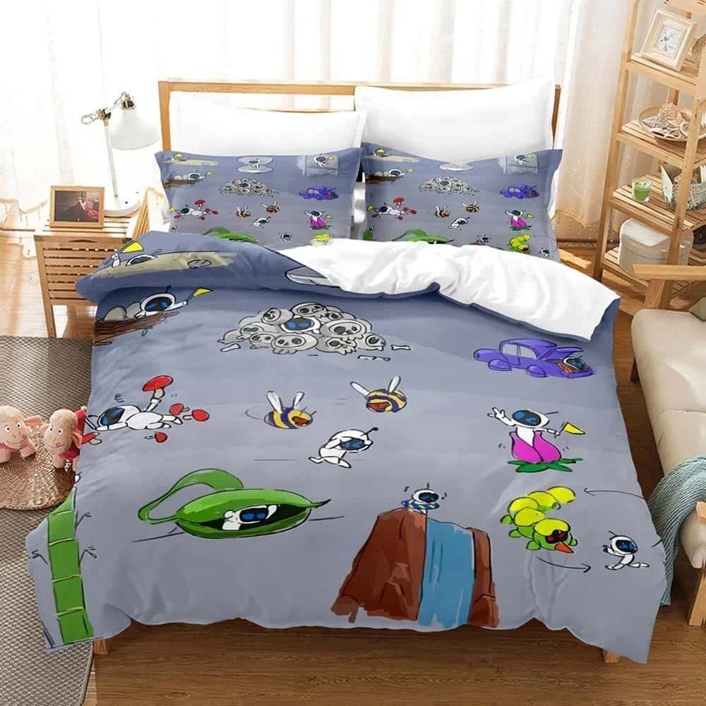 New Fashion 3D Printing  ASTRO BOT Bedding Set Cartoon Anime Three-piece Set Adult Kid Bedroom Duvet Cover Sets Home Textiles