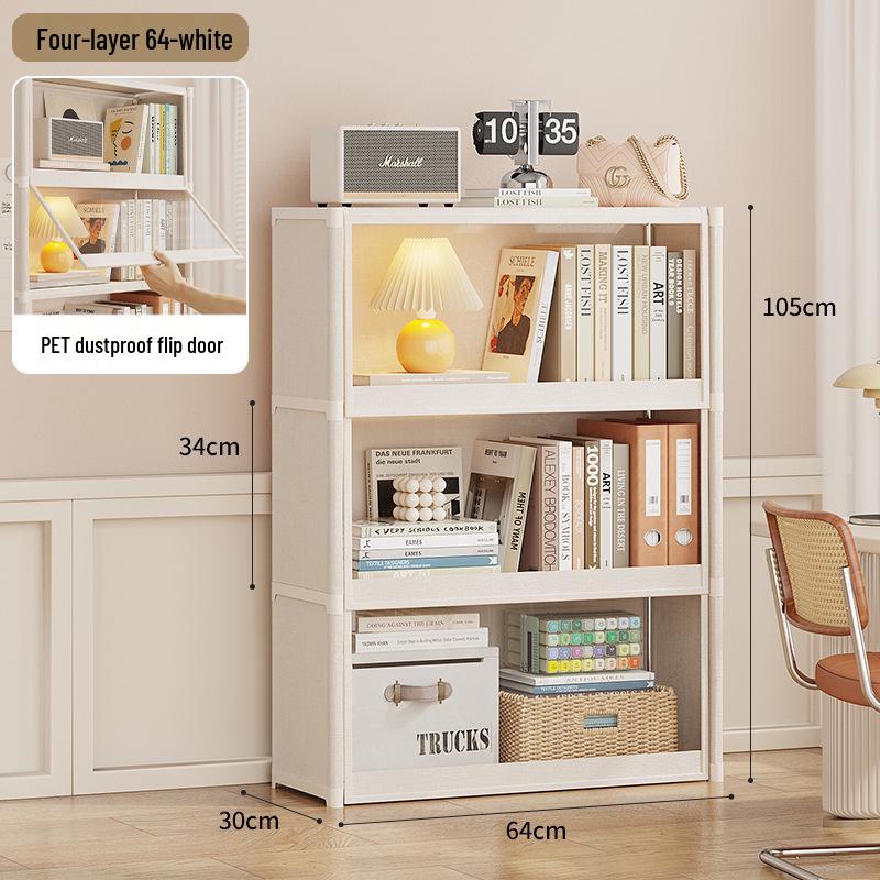 Children's Large Capacity Transparent Floor-standing Bookshelf & Storage Cabinet