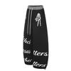 Mens Casual Loose Fit Sweatpants Skull Hand Print Street Style Trousers