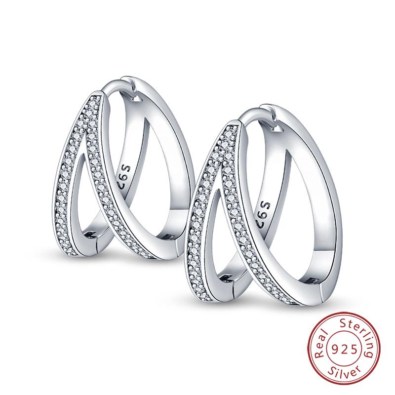 Inlaid Zircon Earrings 925 Silver Minimalist Butterfly Dragonfly Cute Claw Hoop Earrings Women Exquisite Party Jewelry