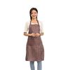 Sleeve Long Length Home Apron Vertical Stripes Waterproof Restaurant Kitchen