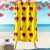 Elegant Blooming Red Roses Print Beach Towel, Quick Drying, Suitable for Travel, Outdoor Sports, Jogging, the Beach and Swimming, Gift