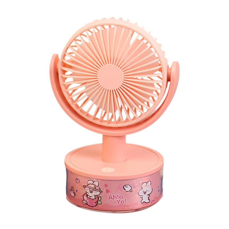 Practical Small Cooling Fan Air Circulation Fan with Adjustable Speed & Light Suitable for Indoor Desk Table Mounting