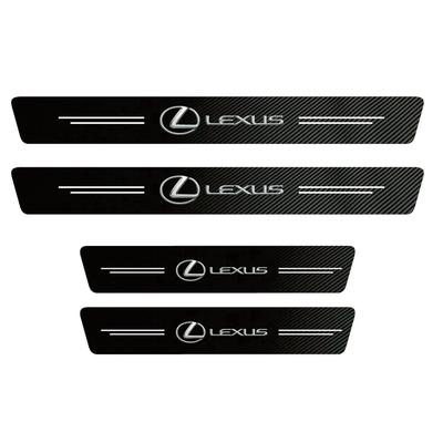 Car Door Sill Carbon Fiber Sticker Threshold Side Anti Scratch Waterproof For RX330 IS250 Ct200h ES300h RX350 IS300h GX460