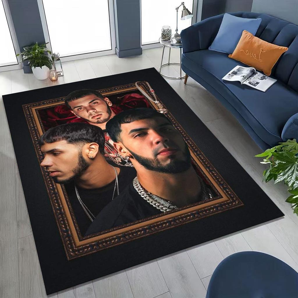 Anuel AA  Hip Hop Rapper Singer Rug for Bedroom Living Room Sofa Home Doormat Decor, Large Kids Play Non-slip Floor Mat Gift