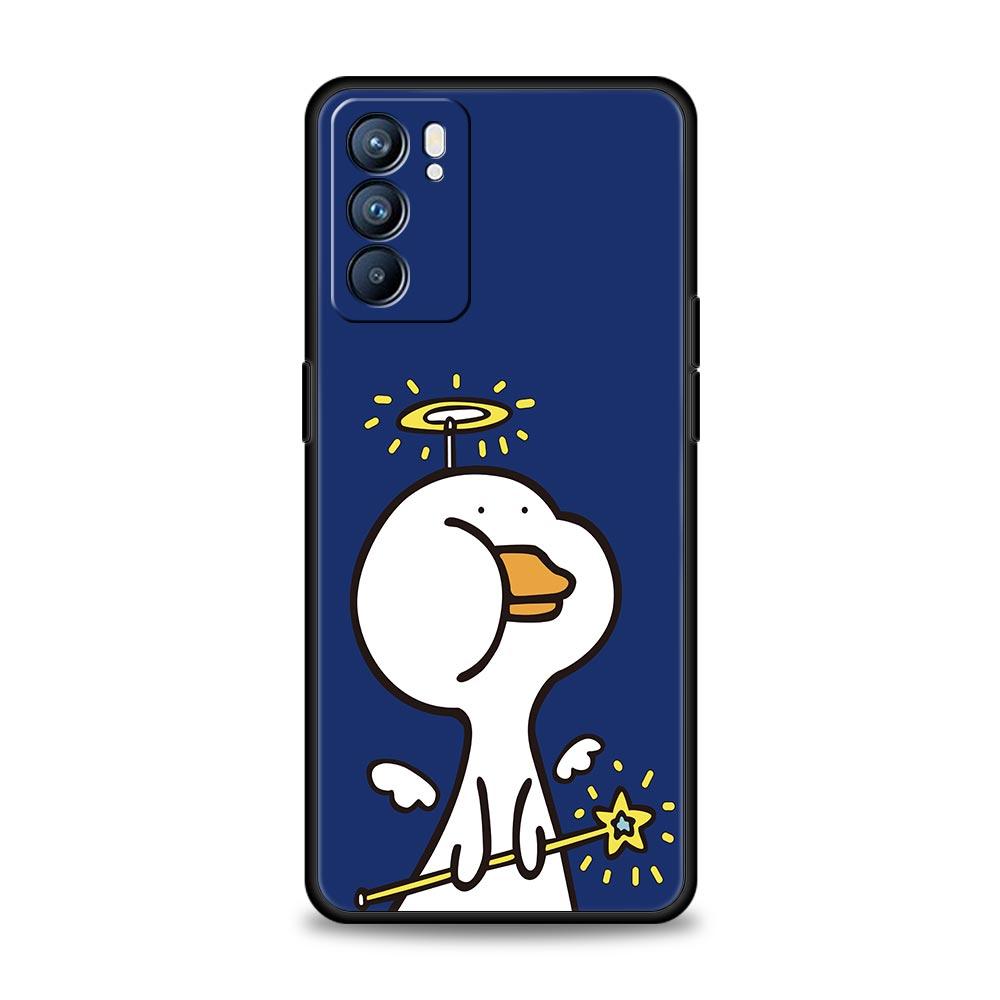 Funny Cartoon Duck Goose Phone Case For Oppo Reno14 Reno13 Reno12 11 F 10 Find X5 X9 Pro A54 5G A53 A9 A16 A78 4G A80 A98 Cover
