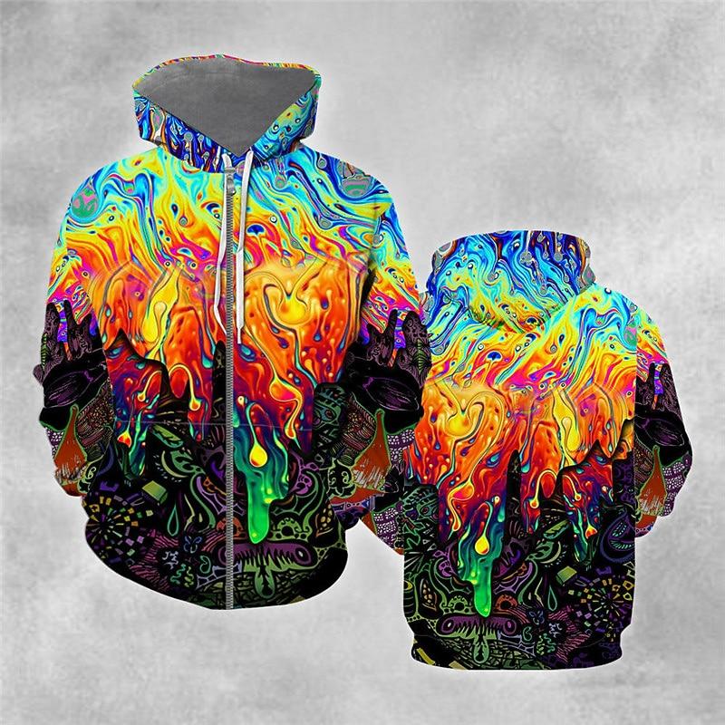 Men s Color Block Abstract Graphic Prints Hoodie Hoodies Sweatshirt Streetwear Designer Casual Long Sleeve Hooded M