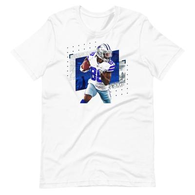 CEEDEE LAMB Dallas Football WR White Tee Short-Sleeve Unisex 100% Cotton T-shirt Mens Tees Top