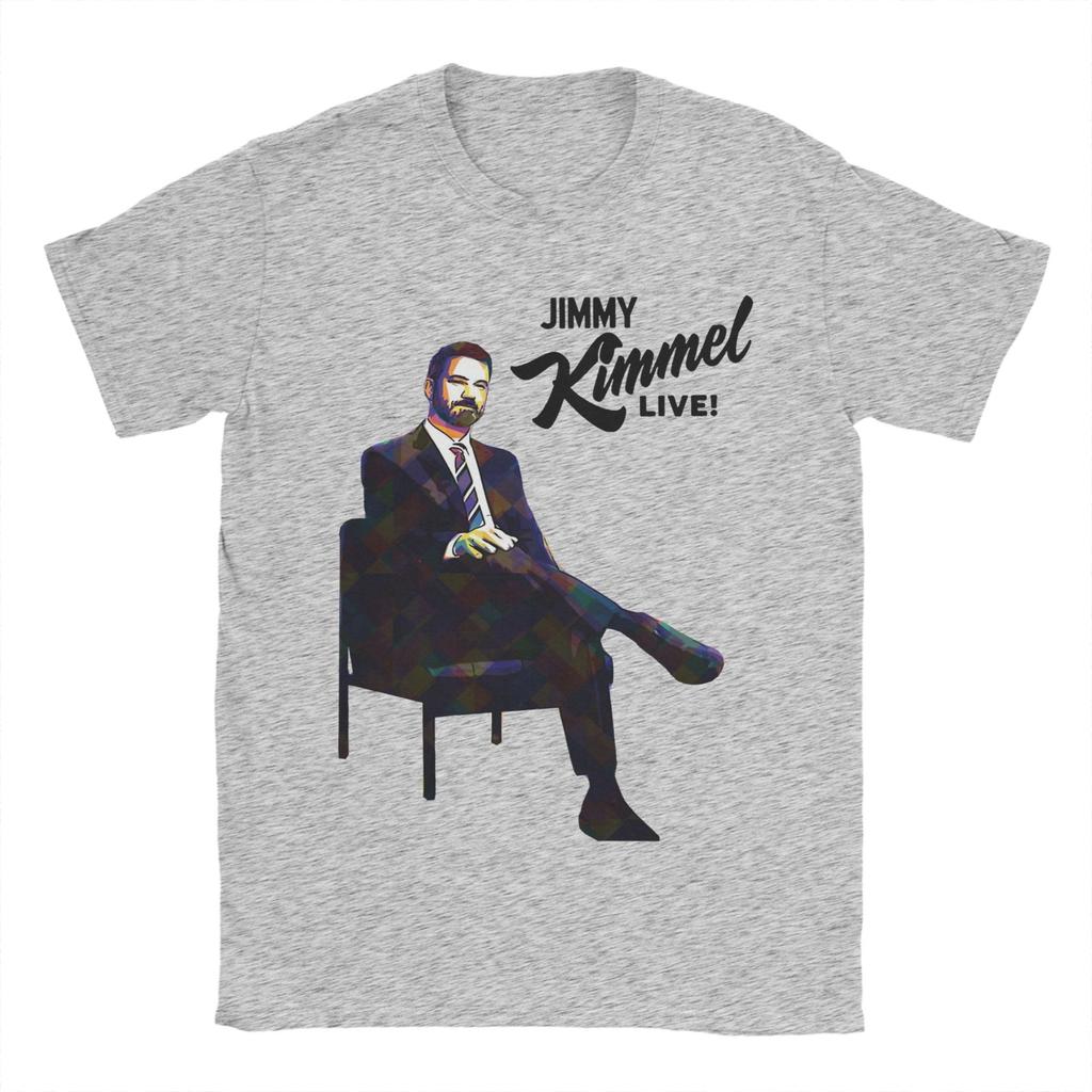 Jimmy Kimmel Live Men's T Shirts Novelty Tees Short Sleeve Round Neck T-Shirts Pure Cotton Summer Tops