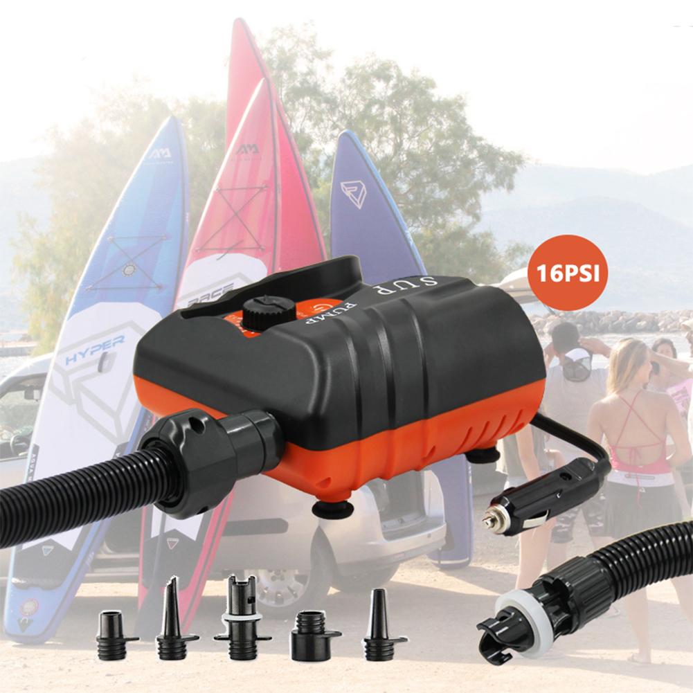 Portable Air  Pump 12V Electric Air Bump For Paddle Board With 6 Ports   16PSI  Air Pump Tool