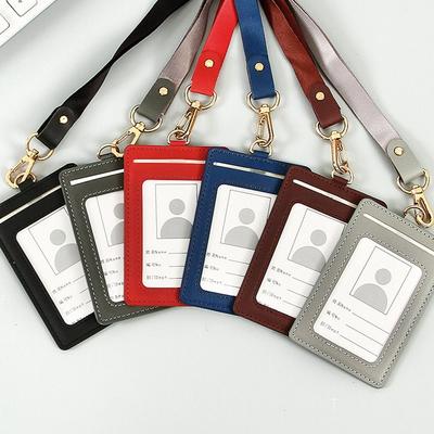 ID Badge Name Card Holders Fashion Lanyard Holder Portable Work Card Holder  Women