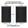 Durable Black 210D Oxford Cloth Speaker Covers - Water And Dust Resistant, Multiple Sizes For Home Theater Outdoor Sound Systems