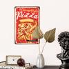 Vintage Pizza Metallschild Pepperoni Pizza Bestes der Stadt Schild Wanddeko für Zuhause Pub Café Club Kunstdekoration 8x12 Zoll