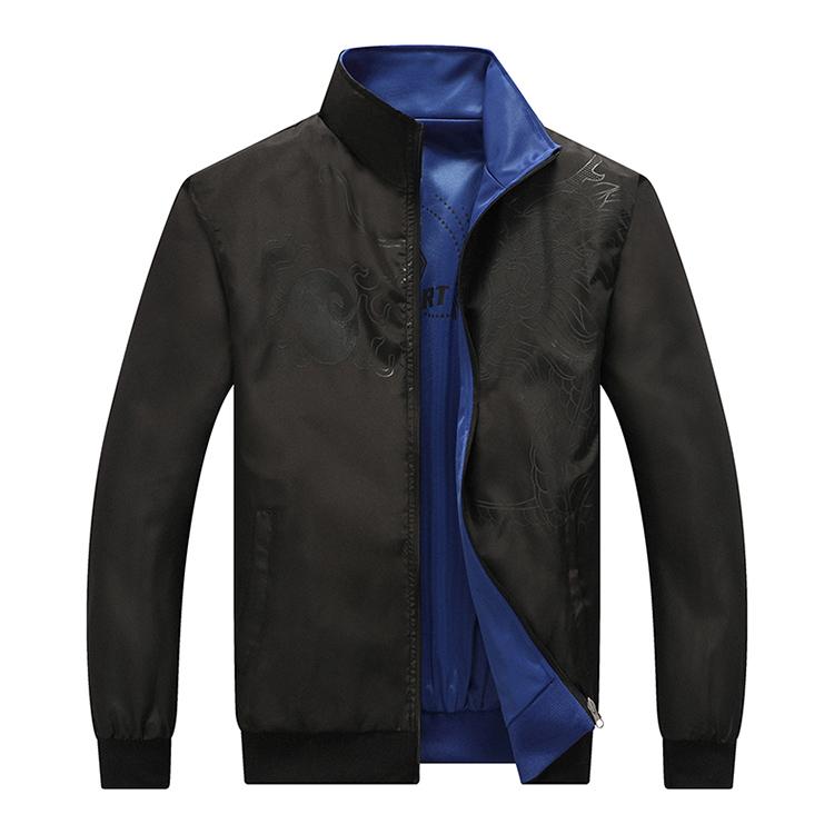 

Двостороння чоловіча куртка зі стоячим коміром, весна, осінь, зима, повсякденна спортивна тонка, вільна вітрозахисна та дихаюча чоловіча куртка XXXXXL