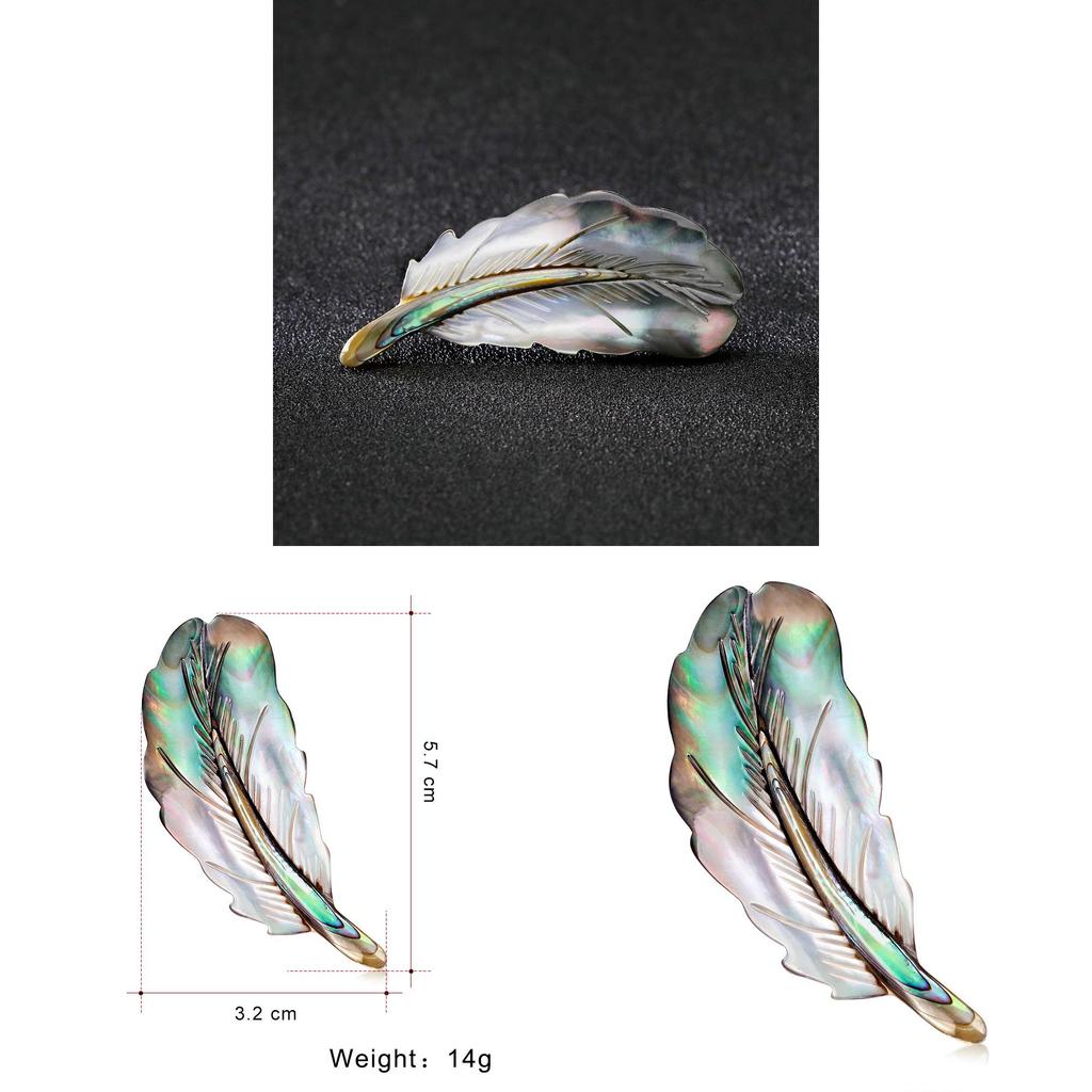 Shell Abalone Brooch For Women Handmade Geometric Style Jewelry Gift