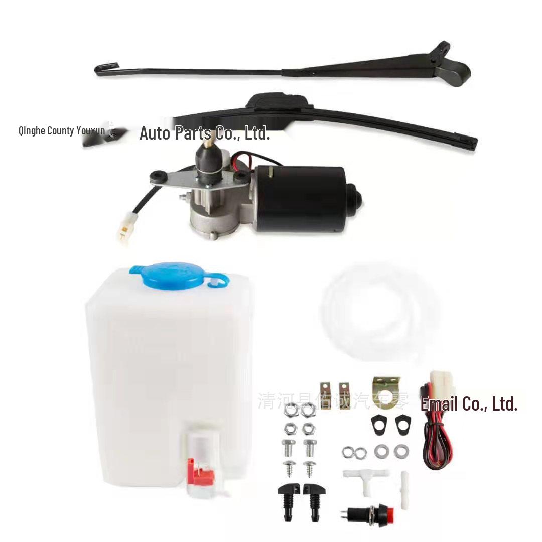 Electric Wiper and Spray Assembly for UTV, ATV, Beach, and Farm Vehicles Wiper assembly