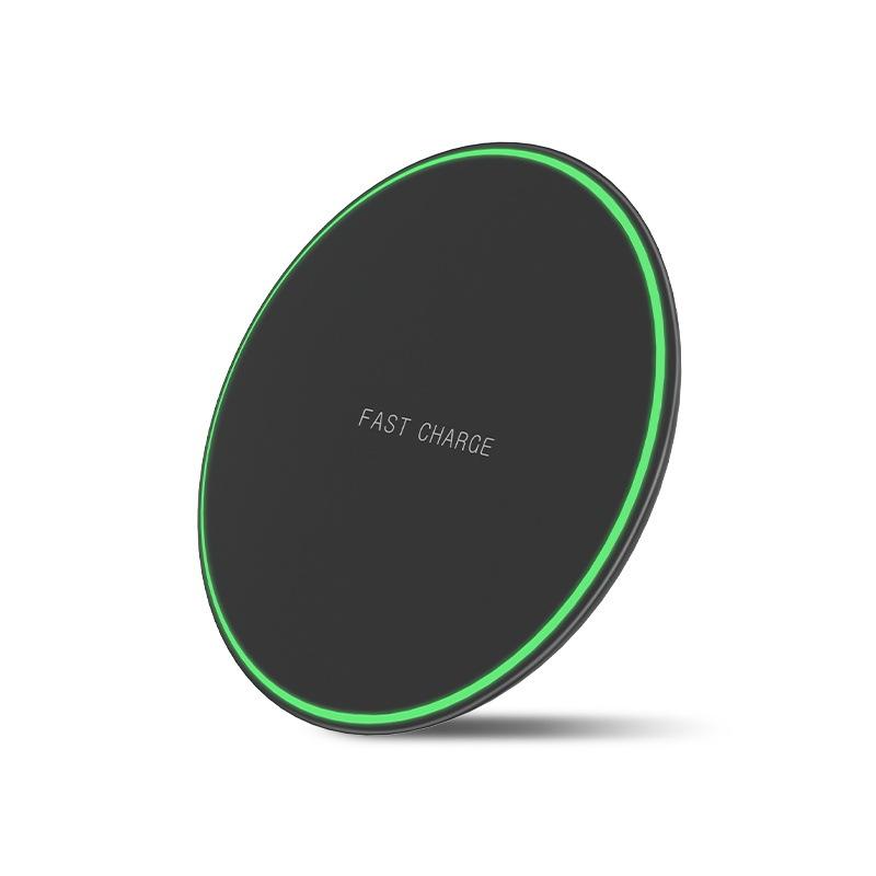 Ultra-thin Round 15W Induction Fast Wireless Phone Charging Pad Fast Charging Universal Countertop Wireless Charger Pad Gifts